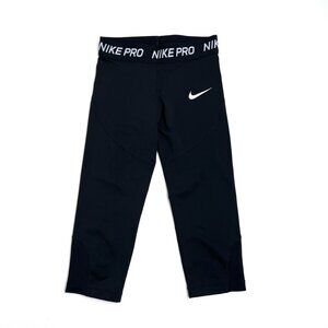 Nike Pro Dri-Fit Girls' Black Cropped Leggings Size S
